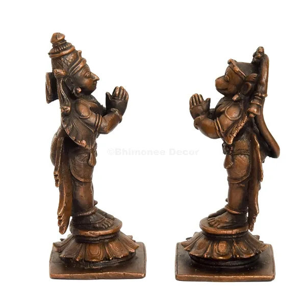 Decor_Handmade_Copper_Garuda_and_Hanuman_Set_Idol_3.4_inches,_Patina_Antique_Finish,_1_Piece