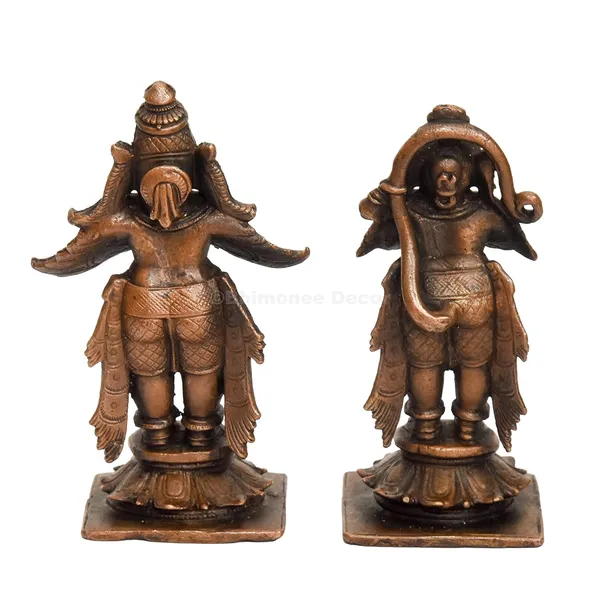 Decor_Handmade_Copper_Garuda_and_Hanuman_Set_Idol_3.4_inches,_Patina_Antique_Finish,_1_Piece