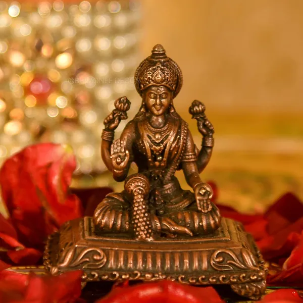 Decor_Copper_Handmade_Lakshmi_2.1_inches_Sitting_Idol_Statue_Showpiece_for_Home_Temple_Decor_II_Office_Desk_II_Nice_Gift_Ideal_for_Good_Luck_Wishes_II