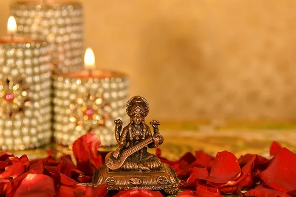 Decor_Copper_Handmade_Saraswati_2.1_inches_Sitting_Idol_Statue_Showpiece_for_Home_Temple_Decor_II_Office_Desk_II_Nice_Gift_Ideal_for_Good_Luck_Wishes_II
