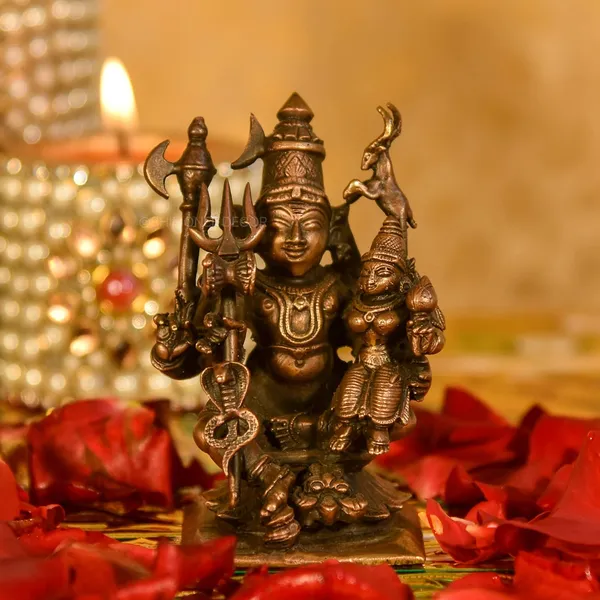 Decor_Copper_Handmade_Lord_Shiv_Parwati_Idol__Shiv_Parivar_3_inches_Idol_Statue_for_Home_Temple_Decor_II_Office_Desk_II_Nice_Gift_Ideal_for_Good_Luck_Wishes_II