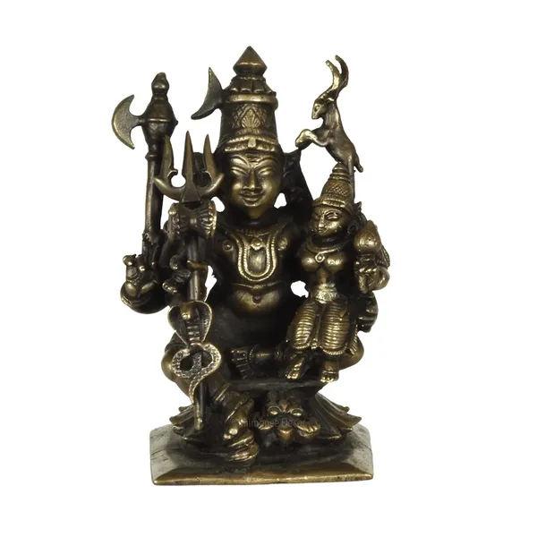 Decor_Copper_Handmade_Lord_Shiv_Parwati_Idol__Shiv_Parivar_3_inches_Idol_Statue_for_Home_Temple_Decor_II_Office_Desk_II_Nice_Gift_Ideal_for_Good_Luck_Wishes_II