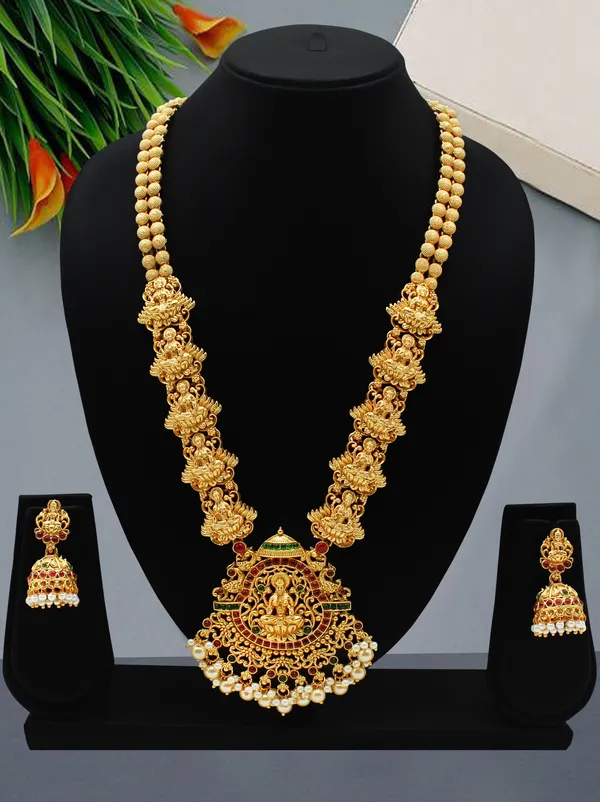 Grisha_Jewellery_Trendy_Design_Temple_Haram_Long_Necklace_Jewellery_Set_With_Earrings_For_Women