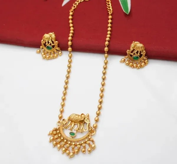 South_Indian_Bridal_Hathi_Design_Necklace_Jewellery_Set_With_Earrings_For_Women