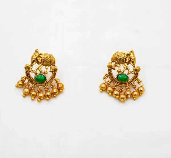 South_Indian_Bridal_Hathi_Design_Necklace_Jewellery_Set_With_Earrings_For_Women