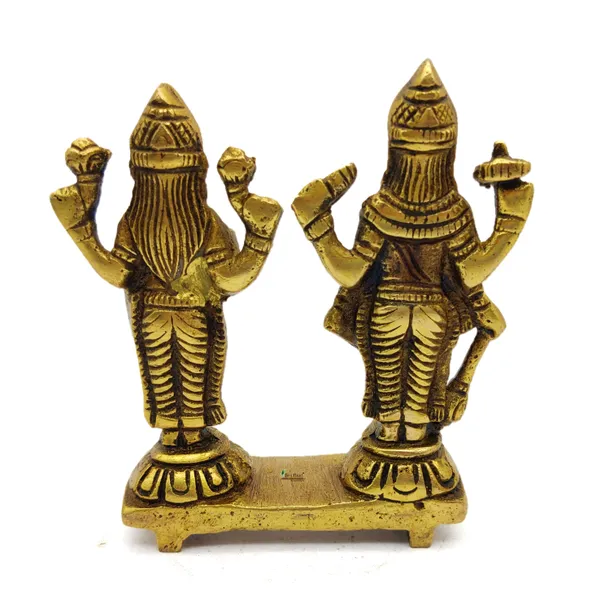 Brass_Lord_Vishnu_And_Lakshmi_Ji_Murti_Idol_For_Your_Home_Puja_Pooja_Room_Golden_(10_X_9_X_2.5_Cm)