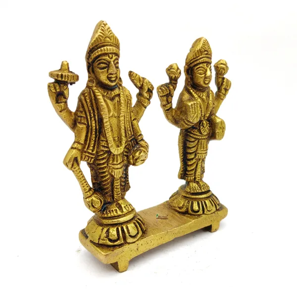 Brass_Lord_Vishnu_And_Lakshmi_Ji_Murti_Idol_For_Your_Home_Puja_Pooja_Room_Golden_(10_X_9_X_2.5_Cm)