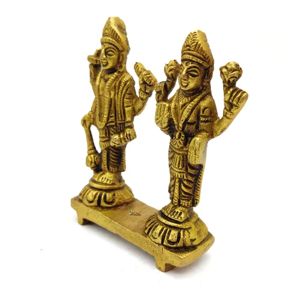 Brass_Lord_Vishnu_And_Lakshmi_Ji_Murti_Idol_For_Your_Home_Puja_Pooja_Room_Golden_(10_X_9_X_2.5_Cm)