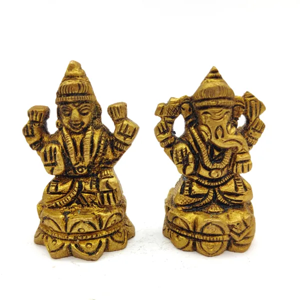 Brass_Lakshmi_Ganesh_Idol_For_Home_Office_Pooja_Golden