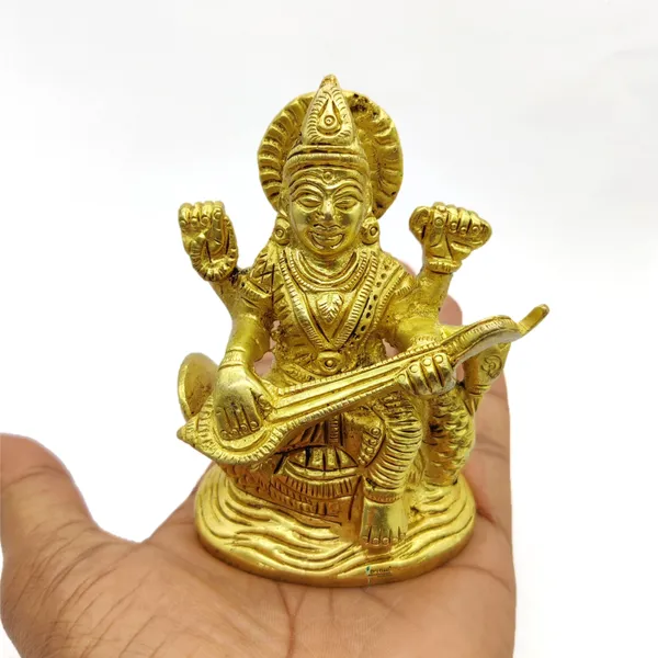 Brass_Maa_Saraswati_Ji_Murti_Idol_for_Your_Home_Puja_Pooja_Room_Golden_(_9.5_X_8_X_5_Cm_)