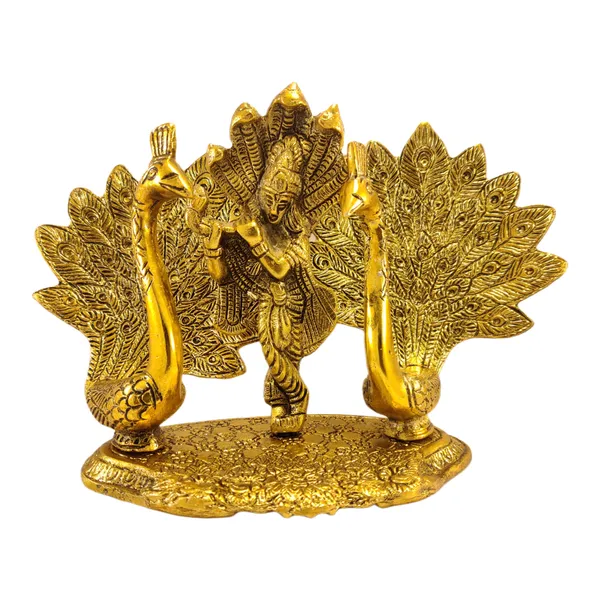 Krishna_playing_flute_with_more_Figurine_Metal_gold
