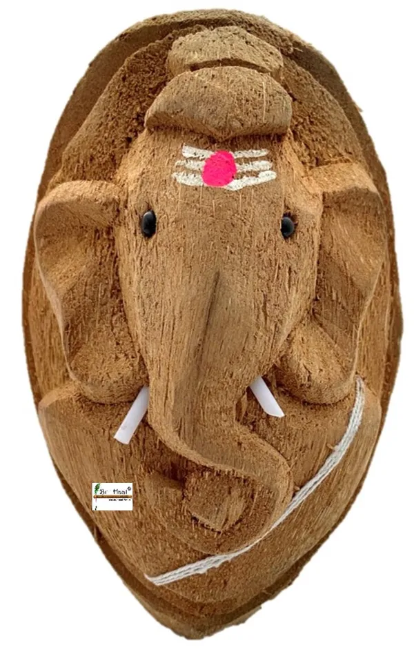 Lord_Ganesh_Handmade_carving_on_coconut_Idol_Statue_For_Home_Office_Pooja