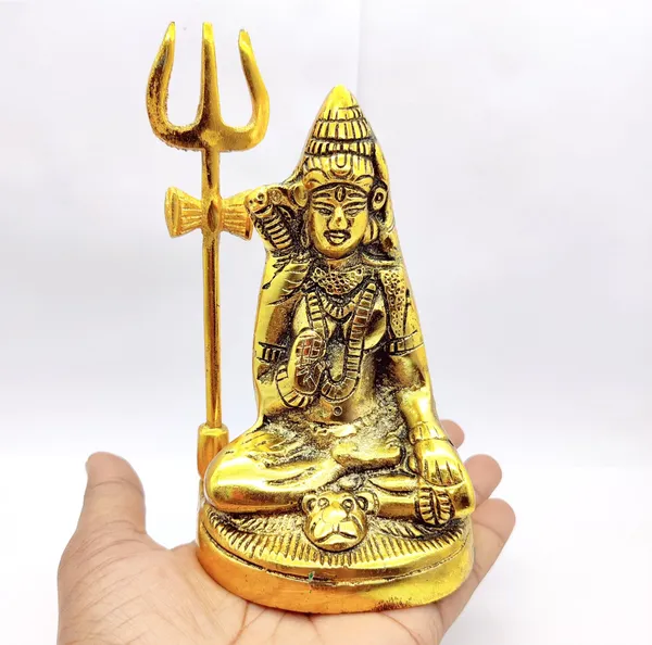 Lord_Shiva_Sitting_with_trishul_Statue_Metal_gold
