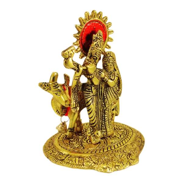 Golden_Metal_Radha_Krishna_With_Cow_Statue_Metal_Showpiece