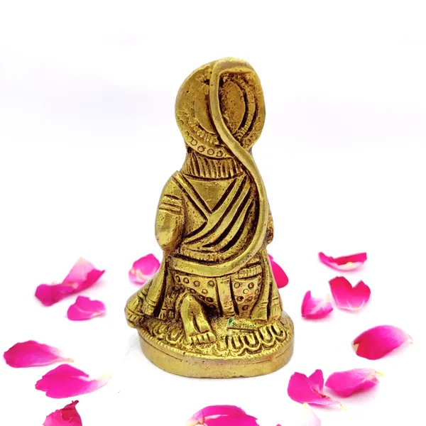 Brass_Lord_Hanuman_Ji_Murti_Bageshwar_Balaji_Bajrangbali_Sankat_Mochan_Bhagwan_Idol_For_Your_Home_Puja_Pooja_Room_Golden_(9_X_5.5_X_4.5_Cm_)