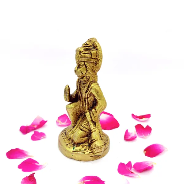 Brass_Lord_Hanuman_Ji_Murti_Bageshwar_Balaji_Bajrangbali_Sankat_Mochan_Bhagwan_Idol_For_Your_Home_Puja_Pooja_Room_Golden_(9_X_5.5_X_4.5_Cm_)