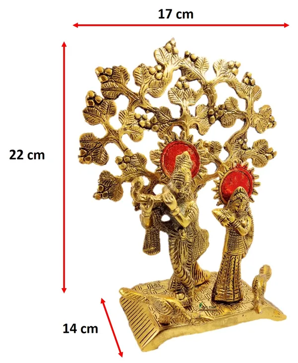 Radha_Krishna_Figurine_Metal_gold_@15cm