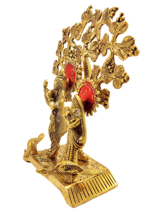 Radha_Krishna_Figurine_Metal_gold_@15cm