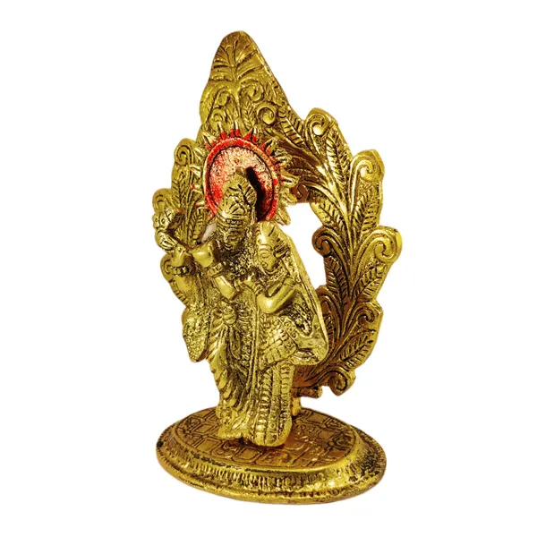 Radha_Krishna_Figurine_Metal_gold_@15cm