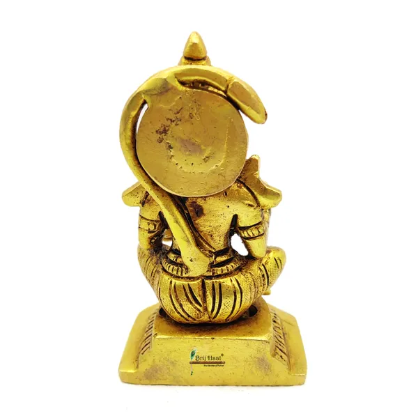 Brass_Hanuman_Ji_Murti_Bageshwar_Balaji_Bajrangbali_Sankat_Mochan_Bhagwan_Idol_For_Your_Home_Puja_Pooja_Room_Golden_(10_X_6_X_5_Cm_)