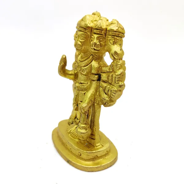 Brass_Panch_Mukhi_Hanuman_Ji_Murti_Standing_Idol_For_Your_Home_Puja_Pooja_Room_Golden_(8_X_5.5_X_3_Cm)