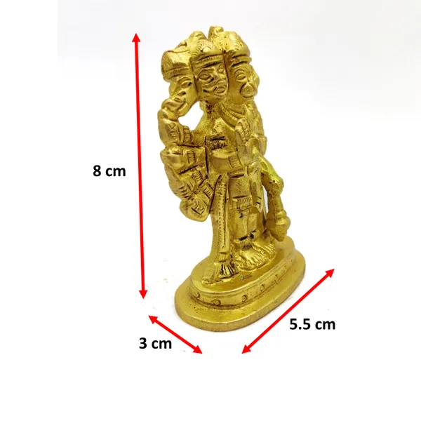 Brass_Panch_Mukhi_Hanuman_Ji_Murti_Standing_Idol_For_Your_Home_Puja_Pooja_Room_Golden_(8_X_5.5_X_3_Cm)