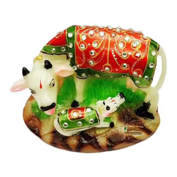kamdhenu_Cow_with_Calf_drinking_milk_Showpiece_Multi
