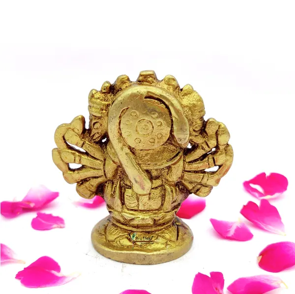 Brass_Panch_Mukhi_Hanuman_Ji_Murti_Sitting_Idol_For_Your_Home_Puja_Pooja_Room_Golden_(7.5_X_7.5_X_4.5_Cm)