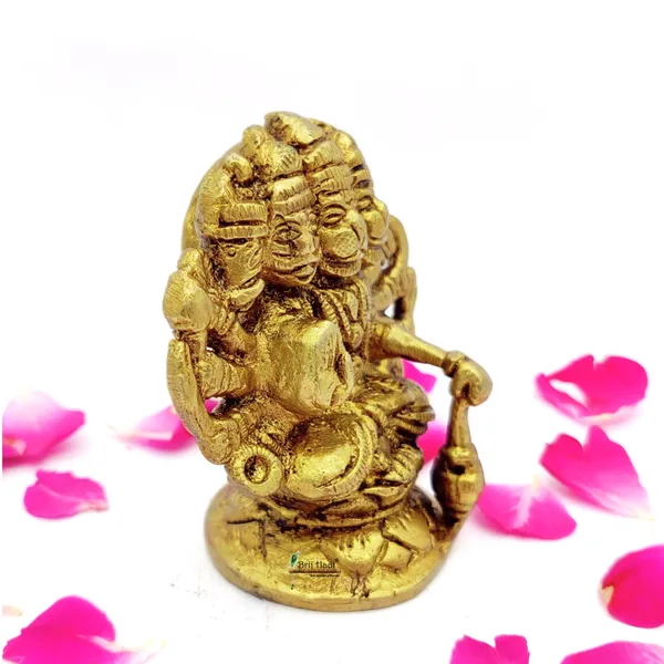 Brass_Panch_Mukhi_Hanuman_Ji_Murti_Sitting_Idol_For_Your_Home_Puja_Pooja_Room_Golden_(7.5_X_7.5_X_4.5_Cm)