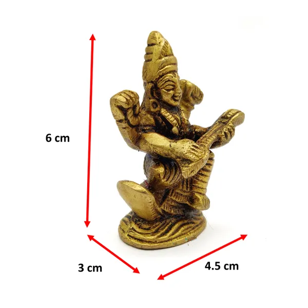 Brass_Maa_Saraswati_Ji_Murti_Idol_For_Your_Home_Puja_Pooja_Room_Golden_(_6_X_4.5_X_3_Cm_)