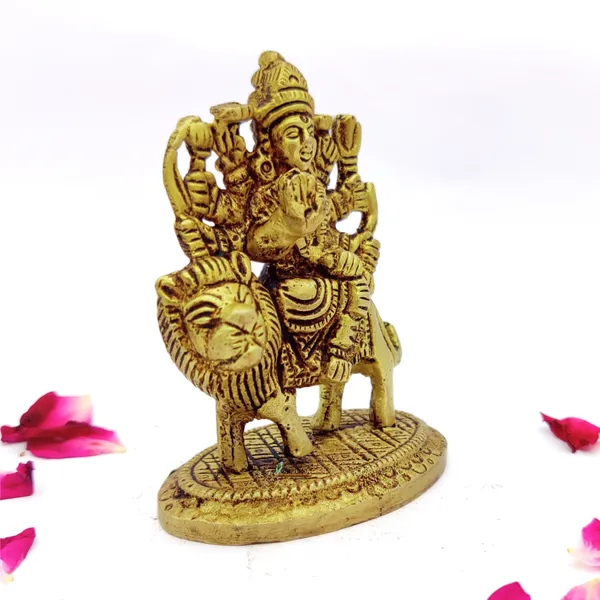 Brass_Maa_Durga_Ji_Murti_Idol_For_Your_Home_Puja_Pooja_Room_Golden_(8_X_6_X_4_Cm)