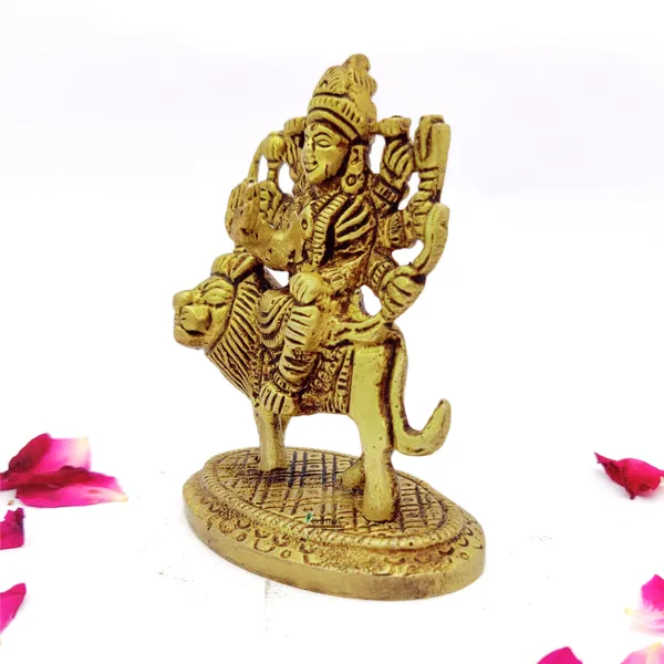 Brass_Maa_Durga_Ji_Murti_Idol_For_Your_Home_Puja_Pooja_Room_Golden_(8_X_6_X_4_Cm)