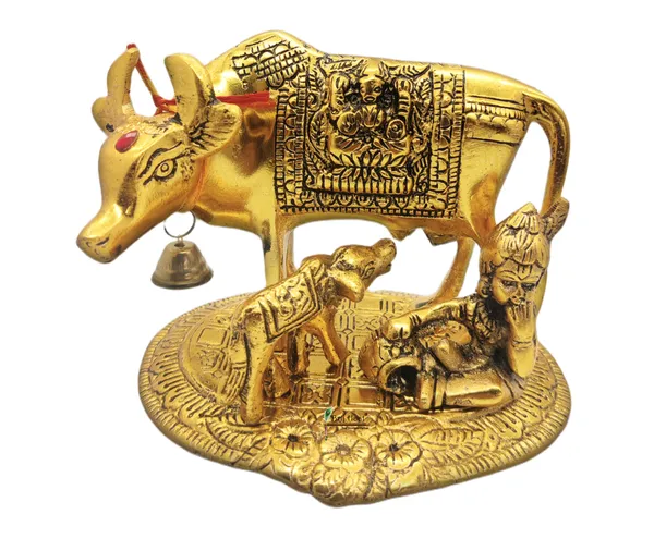 Golden_Kamdhenu_Cow_And_Calf_With_Gopal_Showpiece_For_Home_Decoration_And_Decorative_Gift_Item_16Cm_Metal_Gold