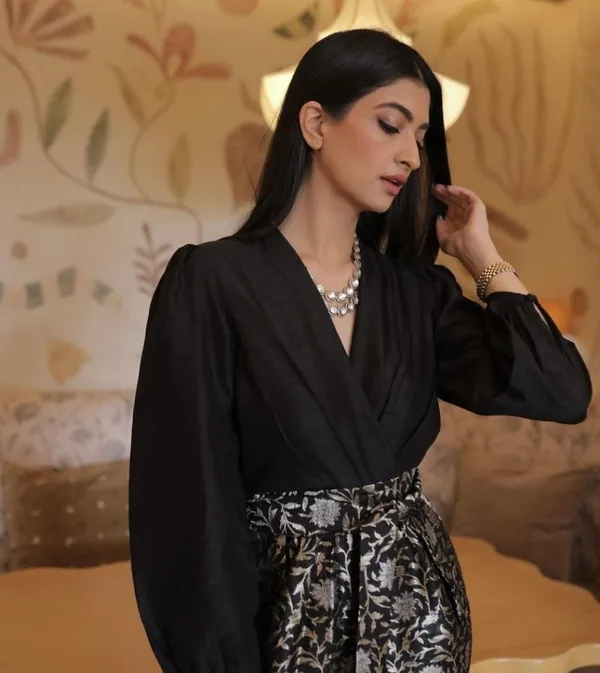 Raw_Silk_Formal_Coord_Set_With_Brocade_Pants