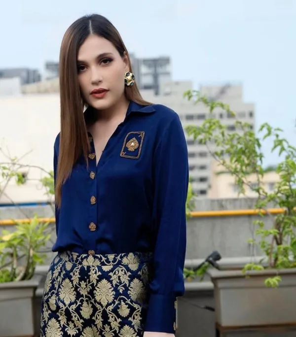 Raw_Silk_Formal_Coord_Set_With_Brocade_Pants