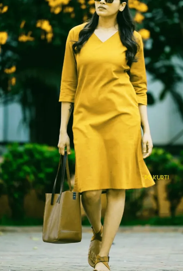 Slub_Cotton_One_Pc_Dress_For_Formal_N_Office_Wear