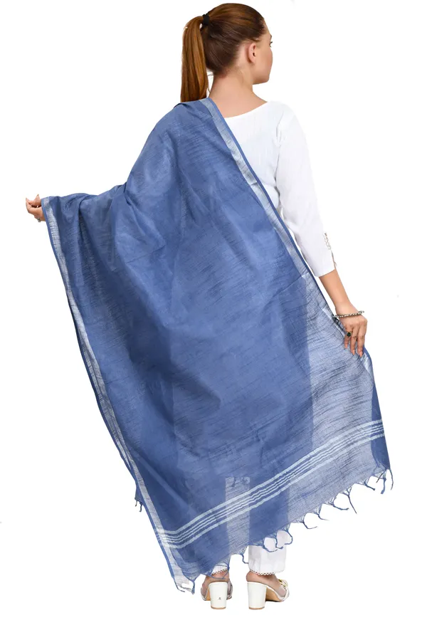 Handloom_Linen_Bhagalpuri_Dupatta_for_women's_(Blue)