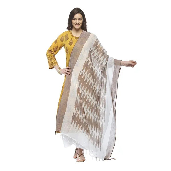 Linen_Cotton_Bhaglpuri_Handloom_Ikkat_Dupatta_for_women's_(Brown)