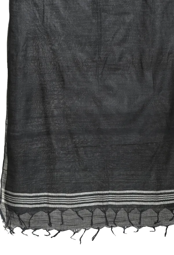 Linen_Handloom_Bhagalpuri_Black_Dupatta