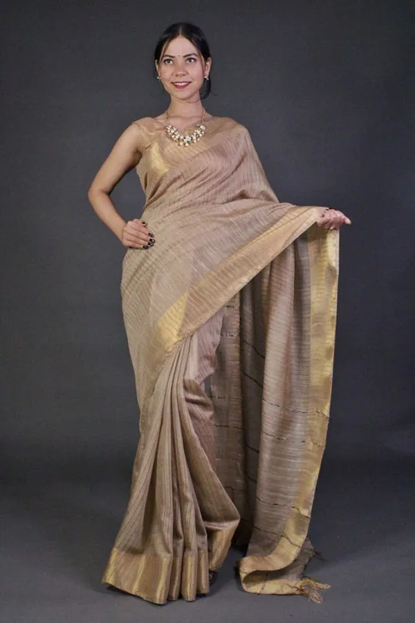 Bhagalpuri_Handloom_Silk_Striped_Sequins_Saree_with_Blouse_Piece_(Brown)