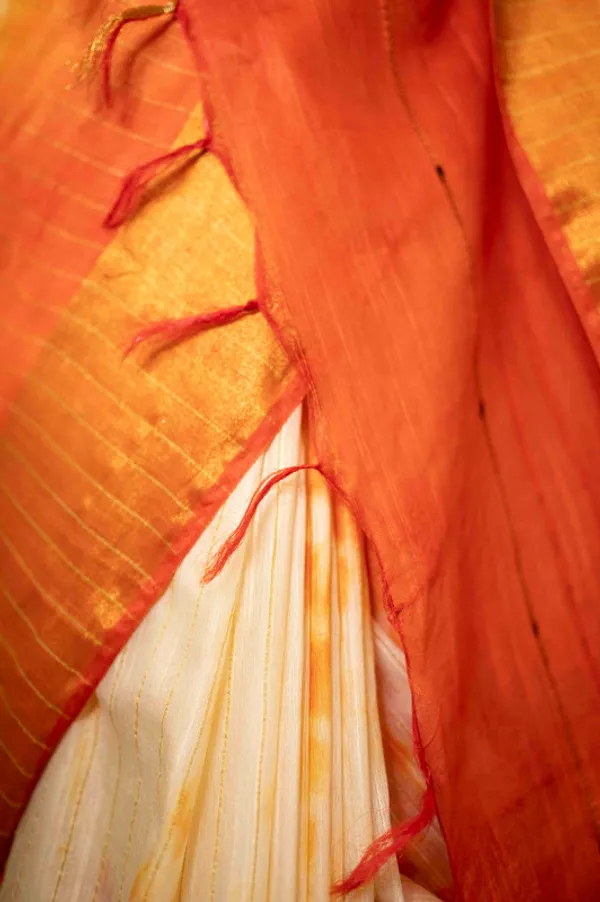 Sibory_Handloom_Bhagalpuri_Silk_Bandhani_Dye_Sequins_Striped_Saree_(Yellowish_Orange)