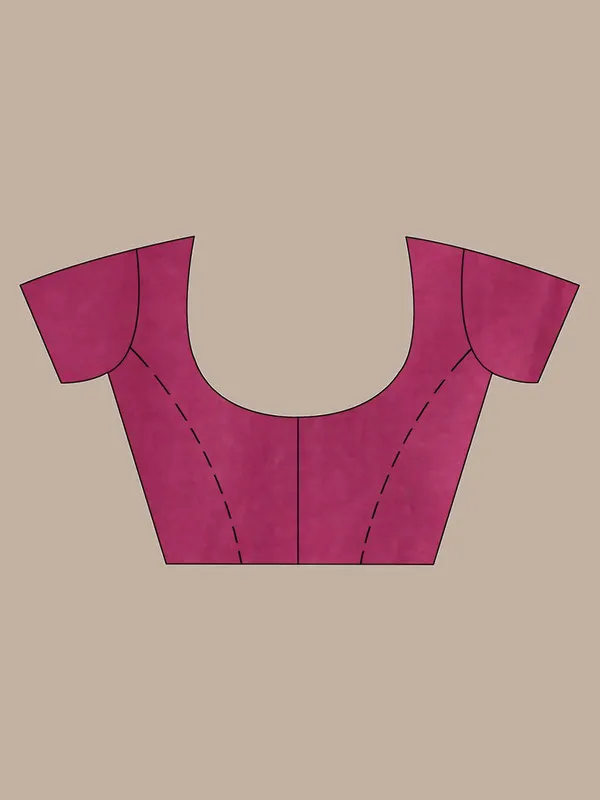 Semi_Tussar_Silk_Handloom_Two_Dye_Bhagalpuri_Saree_(Chalaat_Green_&_Claret_Magenta)