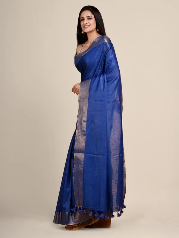 Handloom_Tussar_Munga_Silk_Bhagalpuri_Saree_for_women's_(Blue)