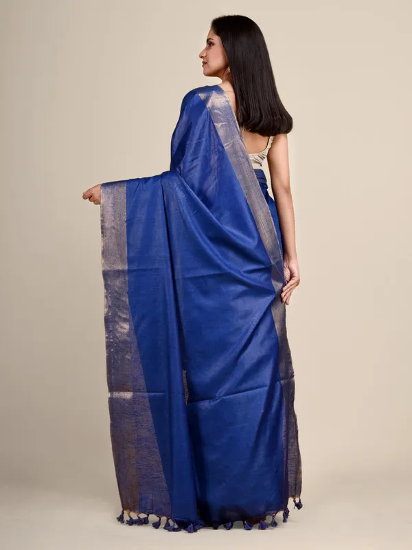Handloom_Tussar_Munga_Silk_Bhagalpuri_Saree_for_women's_(Blue)