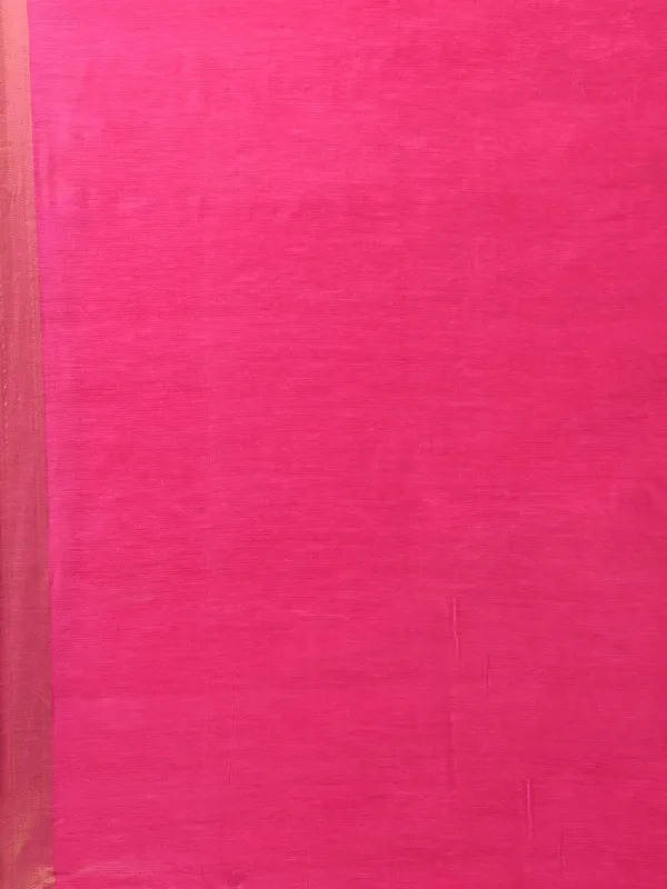 Tussar_Munga_Silk_Handloom_Zari_Border_Bhagalpuri_Saree_(Hot_Pink)