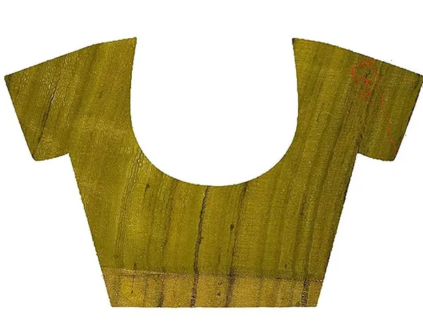 Pure_Tussar_Ghicha_Silk_Two_Dye_Handloom_Bhagalpuri_Saree_for_women's_(Bayx_Blue_&_Olive_Green)
