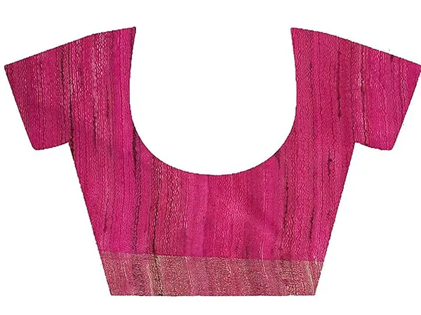 Tusasar_Ghicha_Bhagalpuri_Silk_Two_Dye_Saree_(Sycam_Green_&_Hot_Pink)