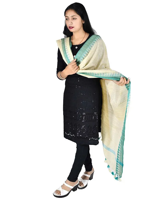 Linen_Handloom_Bhagalpuri_Temple_Dupatta_with_Color_Border_(Turquoise)