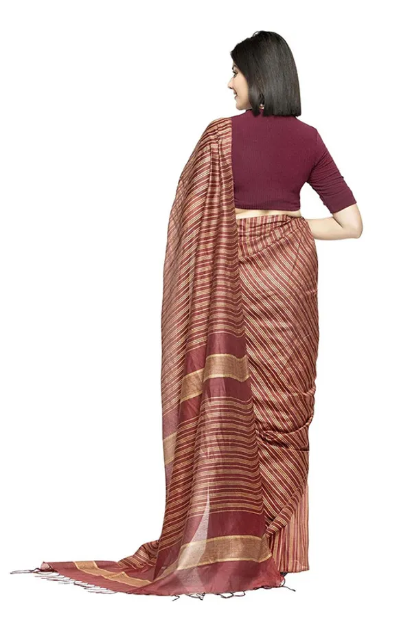 Handloom_Kota_Silk_Striped_Bhagalpuri_Saree_with_Blouse_Piece_(Redwood_Brown)