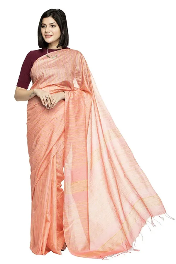Bollywood_Kota_Silk_Striped_Handloom_Apricot_Orange_Saree